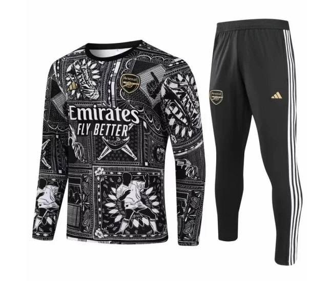 Arsenal FC Black Training Technical Soccer Tracksuit 2023