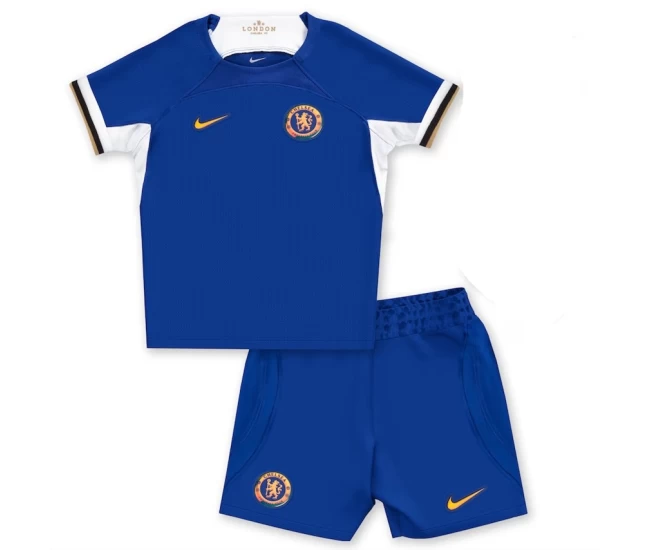 Chelsea Kid Home Soccer Kit 2023-24