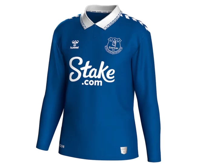 Everton Men's Long Sleeve Home Soccer Jersey 2023-24