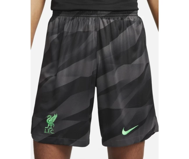Liverpool FC Black Goalkeeper Soccer Shorts 2023-24