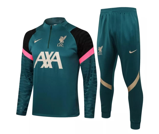 Liverpool FC Green Training Technical Soccer Tracksuit 2021-22