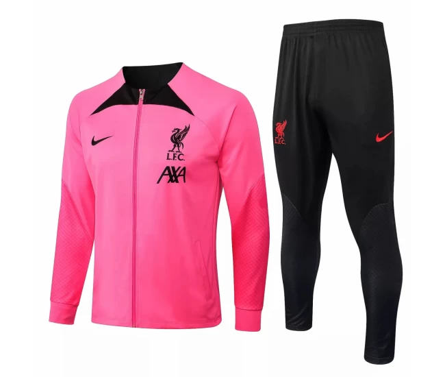 Liverpool FC Mens Pink Training Presentation Soccer Tracksuit 2022-23