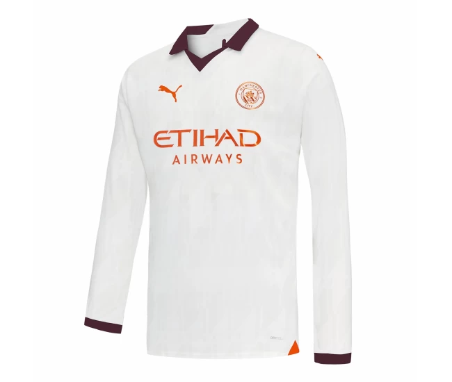 Manchester City Men's Long Sleeve Away Soccer Jersey 2023-24