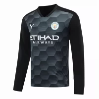 Manchester City Goalkeeper Long Sleeve Soccer Jersey Black 2020 2021