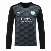 Manchester City Goalkeeper Long Sleeve Soccer Jersey Black 2020 2021