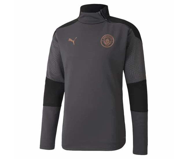 Manchester City Training Soccer Jerseys Dark Grey 2020 2021