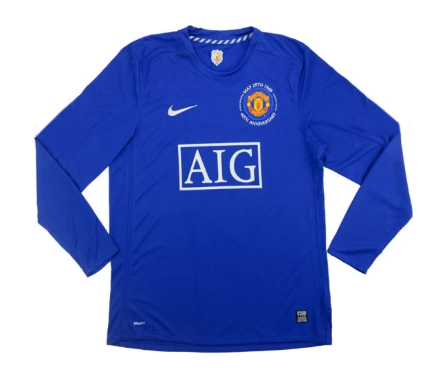 Manchester United Retro Third Long Sleeve Soccer Jersey 2008 2009