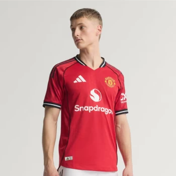 Manchester United Mens Home Authentic Soccer Jersey 2025-26
