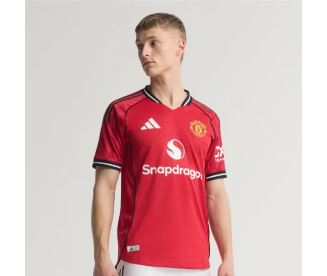 Manchester United Mens Home Authentic Soccer Jersey 2025-26