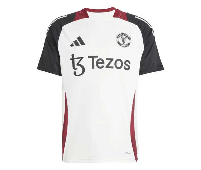 Manchester United Men's Off White Training Soccer Jersey 2024
