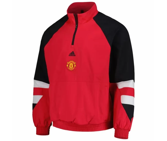 Manchester United Mens Icon Raglan Quarter Zip Soccer Top 2023