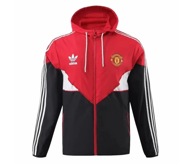 Manchester United Mens Training All Weather Soccer Jacket Red 2023