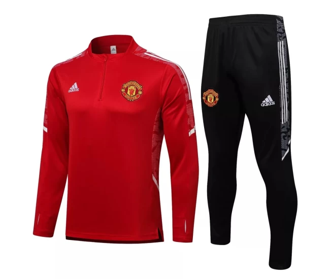 Manchester United Black Training Technical Soccer Tracksuit 2021-22