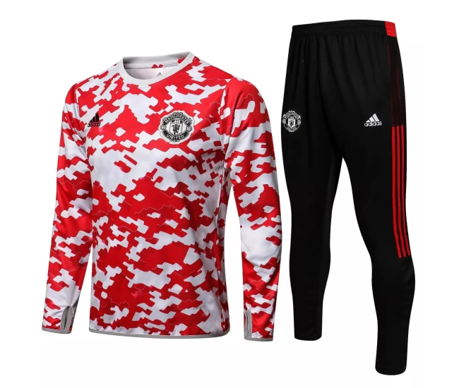 Manchester United Red Training Technical Soccer Tracksuit 2021-22