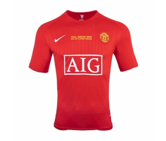 Manchester United Retro Home Soccer Jersey 2007 2008