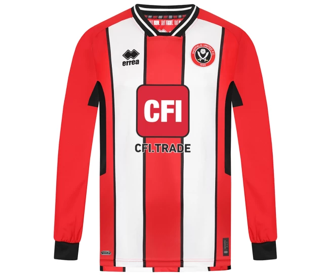 Sheffield United FC Men's Long Sleeve Home Soccer Jersey 2023-24