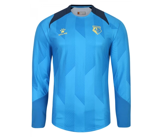 Watford FC Men's Blue Long Sleeve Training Soccer Jersey 2023-24