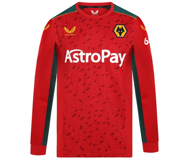 Wolverhampton Wanderers Men's Long Sleeve Away Soccer Jersey 2023-24