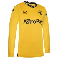 Wolverhampton Wanderers Men's Long Sleeve Home Soccer Jersey 2023-24