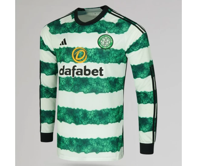 Celtic Men's Long Sleeve Home Soccer Jersey 2023-24