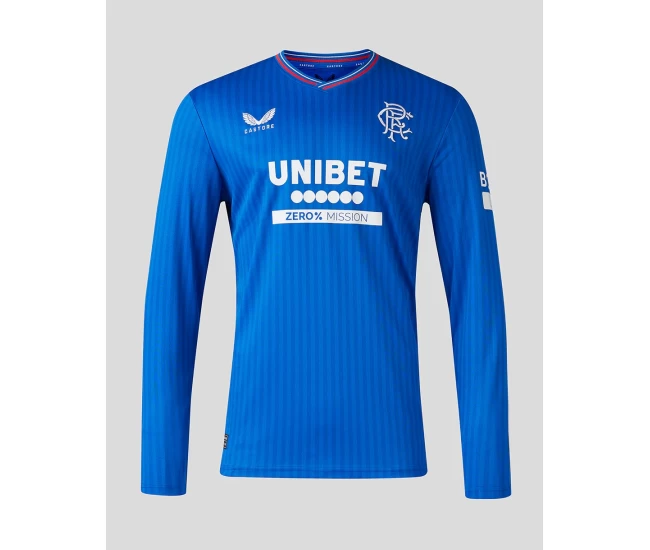 Rangers Men's Long Sleeve Home Soccer Jersey 2023-24