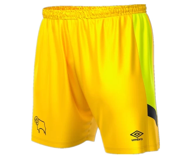 Derby County Yellow Goalkeeper Soccer Shorts 2023-24