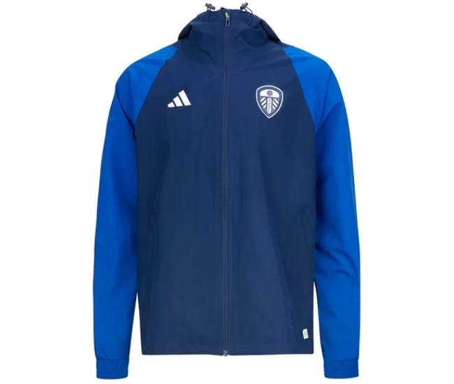 Leeds United Player Pre Match Training Soccer Jacket 2023-24