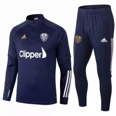 Leeds United Technical Training Soccer Tracksuit Navy 2020 2021