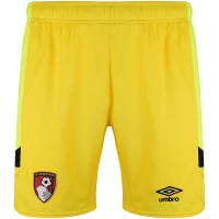 AFC Bournemouth Yellow Goalkeeper Soccer Shorts 2023-24