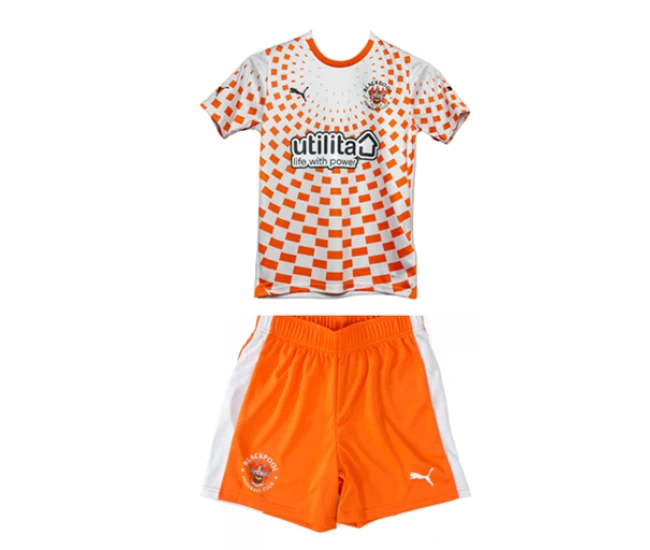 Blackpool Fc Kid Away Soccer Kit 2023-24