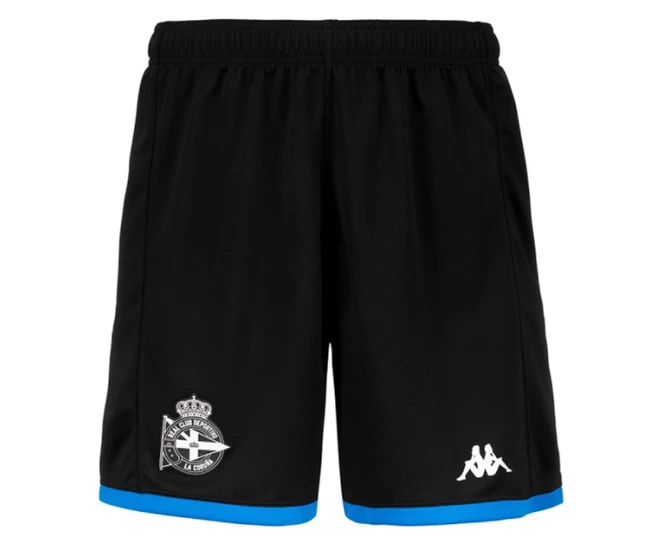 Deportivo La Coruña Mens Negro Goalkeeper Soccer Shorts 2023-24