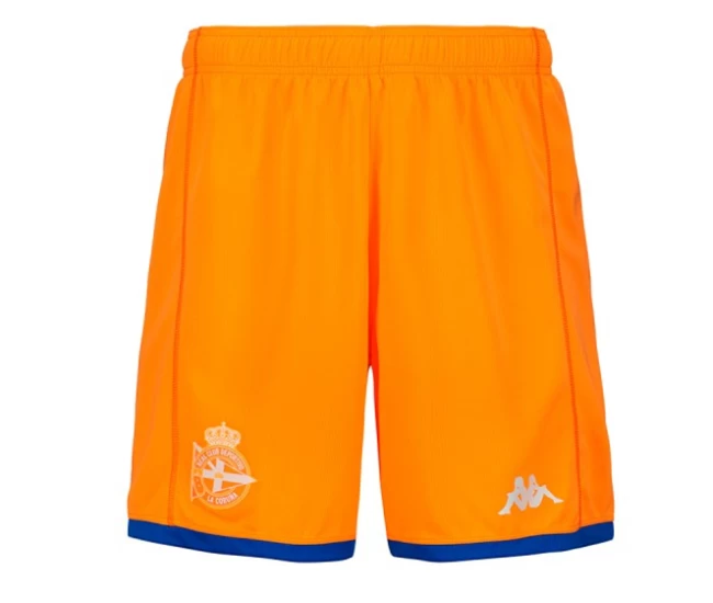 Deportivo La Coruña Mens Orange Goalkeeper Soccer Shorts 2023-24