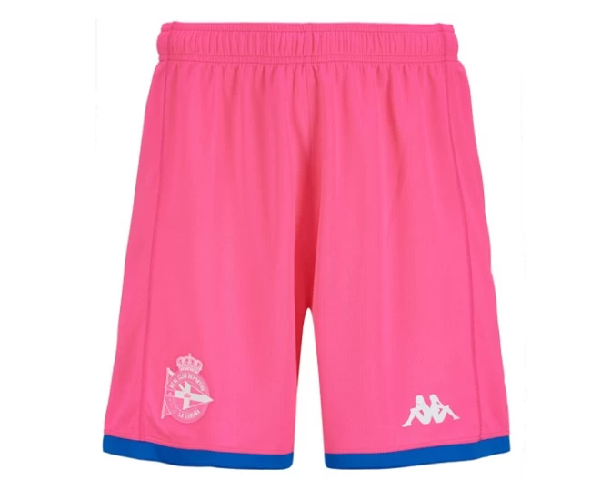 Deportivo La Coruña Mens Pink Goalkeeper Soccer Shorts 2023-24