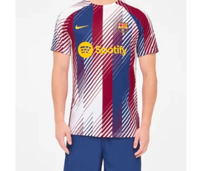 FC Barcelona Mens Pre Match Home Soccer Jersey 2023-24