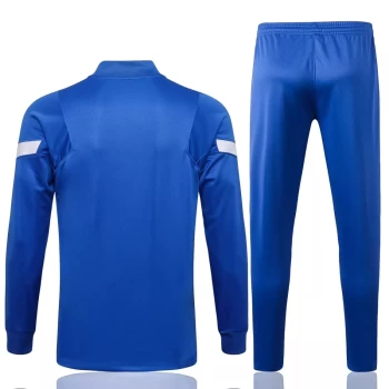  Barcelona FC Blue Training Presentation Soccer Tracksuit 2021-22