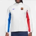 FC Barcelona Mens AWF Raglan Hoodie Soccer Jacket White 2023