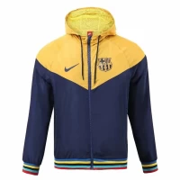 FC Barcelona Mens Windrunner Full Zip Hooded Soccer Jacket 2023