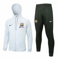 FC Barcelona Beige Hooded Presentation Football Tracksuit 2023