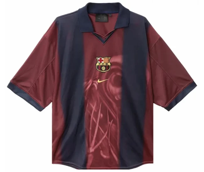 FC Barcelona X Travis Scott Mens Retro Home Skeleton Jersey 2000-2001