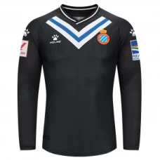 RCD Espanyol Mens Black Long Sleeve Goalkeeper Soccer Jersey 2023-24