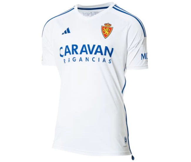 Real Zaragoza Mens Home Soccer Jersey 2023-24