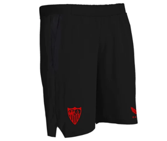 Sevilla Mens Black Soccer Shorts 2023-24