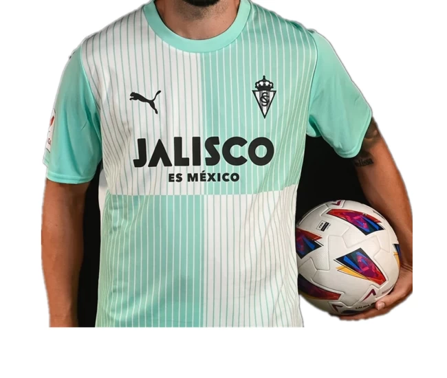 Sporting de Gijón Mens Away Soccer Jersey 2023-24