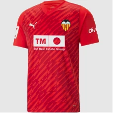 Valencia CF Mens Red Goalkeeper Soccer Jersey 2023-24