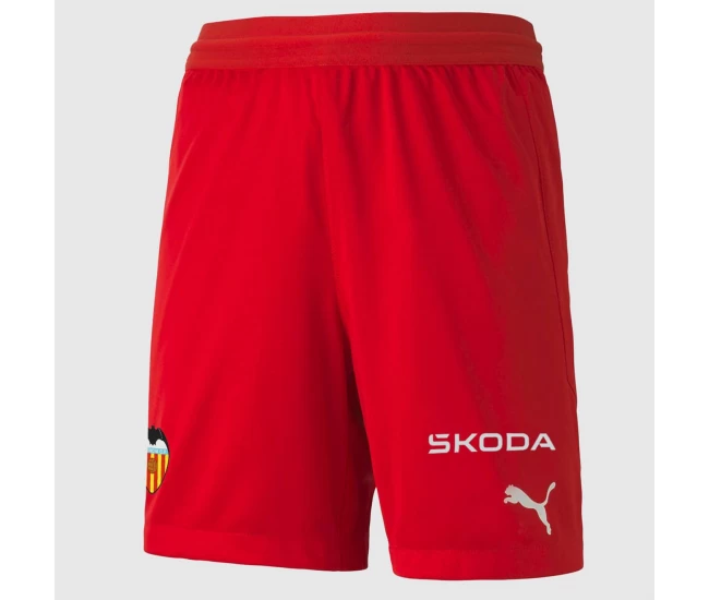 Valencia CF Mens Red Goalkeeper Soccer Shorts 2023-24