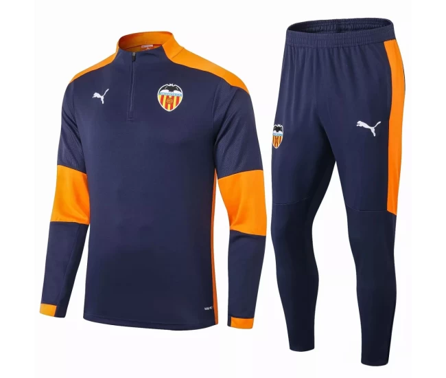 Valencia Technical Training Soccer Tracksuit Navy 2020 2021