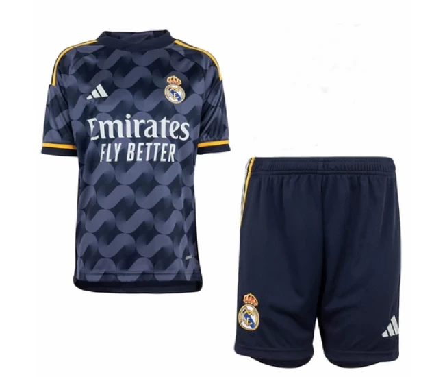 Real Madrid Kids Away Soccer Kit 2023-24