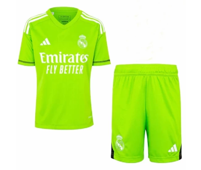 Real Madrid Kids Goalkeeper Soccer Kit 2023-24