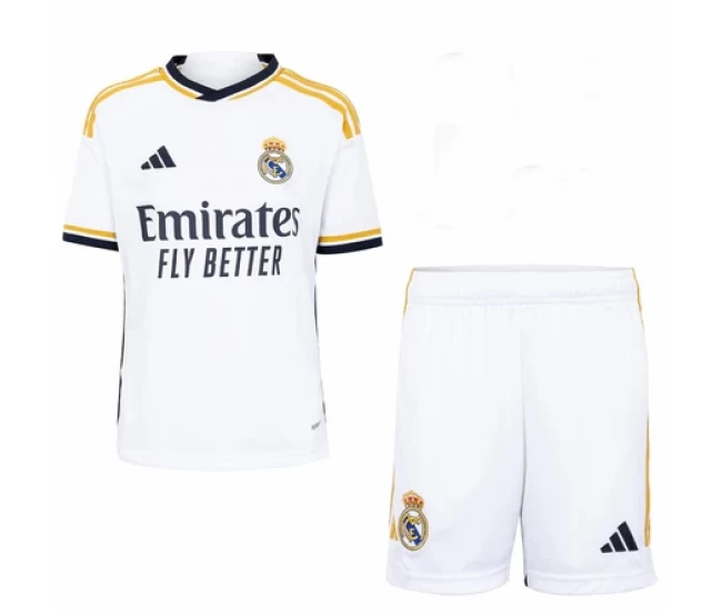 Real Madrid Kids Home Soccer Kit 2023-24
