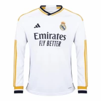 Real Madrid Mens Long Sleeve Home Soccer Jersey 2023-24